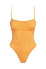 Sausalito One Piece - Clementine Wide Rib at Monday Swimwear