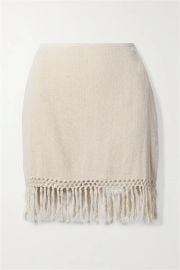 Savannah Morrow The Jasmine Fringed Macram Ramie Mini Skirt at Net a Porter