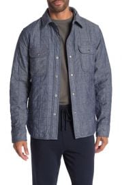 Save Khaki Quilted Chambray Shirt Jacket at Nordstrom Rack