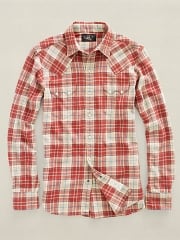 Sawtooth plaid shirt at Ralph Lauren