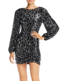 Saylor Sequined Leopard Long Sleeve Mini Dress Women - Bloomingdale s at Bloomingdales