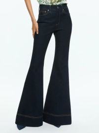 Sb High Rise Bell Jean In Dark Rinse Alice Olivia at Alice + Olivia