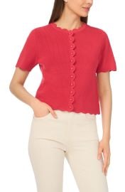 Scallop Edge Short Sleeve Cardigan at Nordstrom Rack