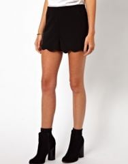 Scallop Hem Shorts at Asos