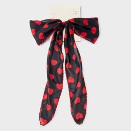 Scallop Trim Heart Bow Hair Barrette at Target