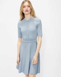 WornOnTV Amanda s blue scallop trim dress on The Talk Amanda