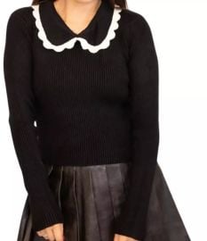 Scalloped Collar Sweater at Apothecary Social