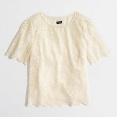 Scalloped Lace Top at J. Crew Factory