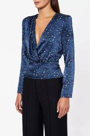 Scanlan Theodore Silk Leopard Print Blouse at Orchard Mile