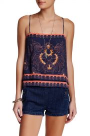 Scarf Print Sleeveless Top at Nordstrom Rack