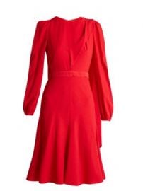 Scarf-neck crepe dress at Matches