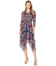 Scarf-print Handkerchief-hem Dress at Zappos