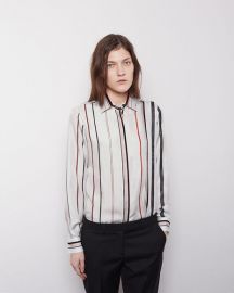 Scarf print silk shirt by Maison Margiela at La Garconne