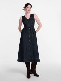 Scenario Women\'s and Women\'s Plus Sleeveless Denim Midi Dress, Sizes XS-4X - Walmart.com at Walmart