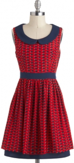 Scene of hearts dress at Modcloth