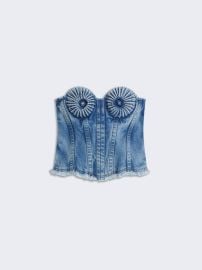 Schiaparelli Breasted Denim Bustier at Schiaparelli