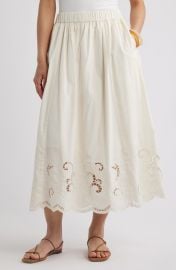 Schiffli Embroidered Midi Skirt at Nordstrom