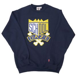 School Daze Crew Neck Sweatshirt - BlueGold SJ at Spikes-Joint