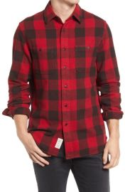 Schott NYC Buffalo Check Flannel Long Sleeve Button-Up Shirt at Nordstrom