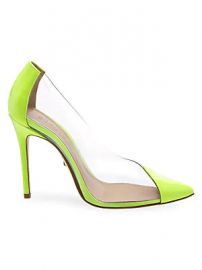 Schutz - Cendi Vinyl  amp  Neon Leather Pumps at Saks Fifth Avenue