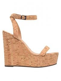 Schutz - Eduarda Suede Cork Wedges at Saks Fifth Avenue