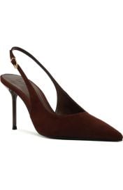 Schutz Alicia Pointed Toe Slingback Pump in Root Brown at Nordstrom