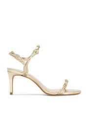 Schutz Nara Mid Sandal In Platinum at Revolve