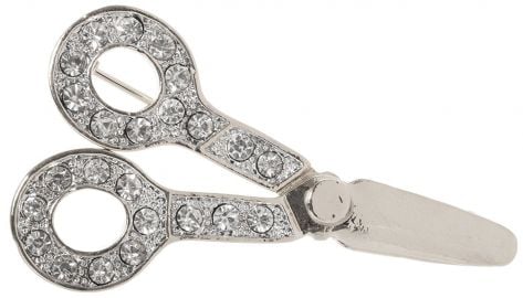 Scissors Hairdresser Gift Brooch Pin 1 8 quot  with Exquisite Detail and Geniune Crystal Accents at Amazon