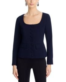 Scoop Neck Button Front Blazer - Exclusive at Bloomingdales