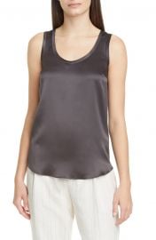 Scoop Neck Satin Tank at Nordstrom