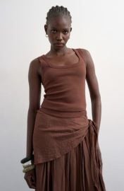 Scoop Neck Stretch Cotton Rib Tank at Nordstrom