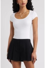 Scoop Neck Stretch Cotton T-Shirt at Nordstrom