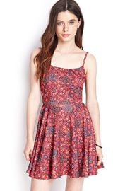 Scoop back printed dress at Forever 21