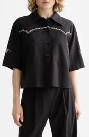 Scotch & Soda Boxy Short Sleeve Button-Up Shirt at Nordstrom