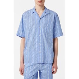 Scotch & Soda Embroidered Cotton Camp Shirt at Nordstrom