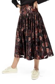 Scotch & Soda Floral Burnout Velvet Skirt at Nordstrom