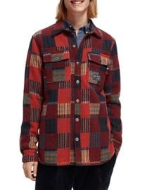 Scotch & Soda Jacquard Patchwork Check Overshirt at Bloomingdales