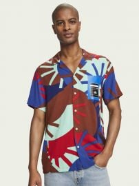 Scotch & Soda Lightweight printed short sleeve shirt at Scotch and Soda