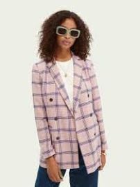 Scotch & Soda Houndstooth Double-Breasted Blazer at Scotch & Soda