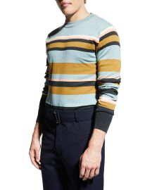 Scotch  Soda Mens Striped Crewneck Sweater at Neiman Marcus