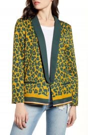 Scotch  amp  Soda Leopard Print Pajama Blazer   Nordstrom at Nordstrom