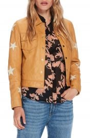 Scotch  amp  Soda Sheepskin Leather Shirt Jacket at Nordstrom