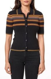 Scotch And Soda Short Sleeve Rib Knit Polo Cardiganbr at Nordstrom Rack