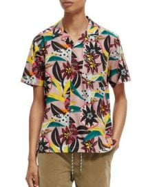 Scotch Soda Abstract Floral Print Relaxed Fit Button Down Camp Shirt Bloomingdales at Bloomingdales