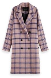 Scotch Soda Classic Double Breasted Wool Blend Coat In Pink at Scotch & Soda