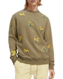 Scotch Soda Embroidered Floral Sweatshirt Bloomingdales at Bloomingdales