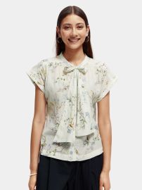 Scotch Soda Floral Tie Blouse at Scotch & Soda