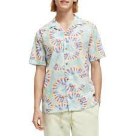 Scotch Soda Floral Tie Dye Short Sleeve Shirt at Scotch & Soda