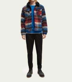 Scotch Soda MenS Sherpa-Lined Trucker Jacket in Multi Shop Premium Outlets at Shop Simon