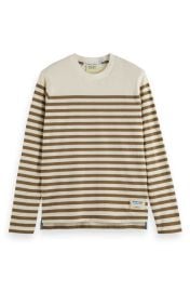 Scotch Soda Mens Breton Stripe Long Sleeve Organic Cotton T-Shirt at Nordstrom